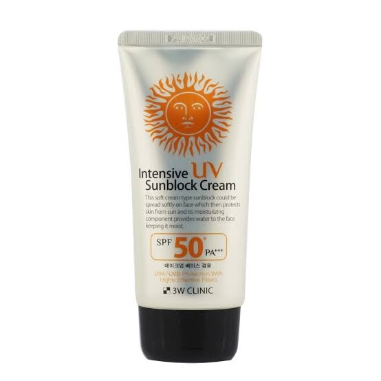 3w clinic intensive Uv sunblock cream spf50 Pa+++ - 70ml